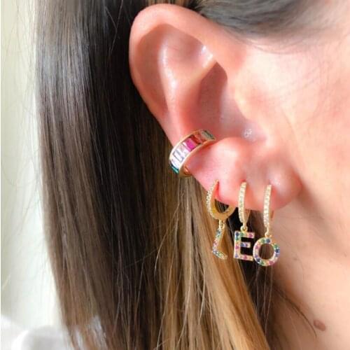 1pc Fashion Small Ear Cuff Set Earring for Women Colorful Cubic Zirconia Clip Earring Stackable Cartilage Earring No Pierced