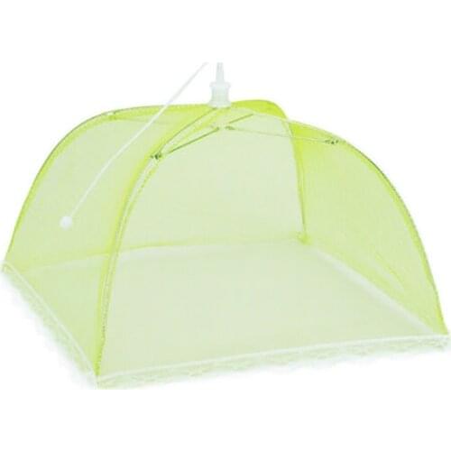 1pc Foldable Household Food Umbrella Mesh Food Lid Picnic Barbecue Party Anti Fly Mosquito Net Tent Kitchen Dining Table Cover