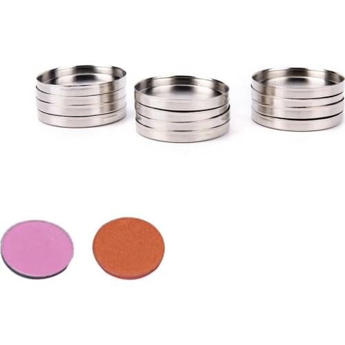 12 Pcs 26mm Makeup Cosmetic Empty Aluminum Cases Pans For Eyeshadow Eye Shadow Container Pans Palette Case DIY Makeup Tool
