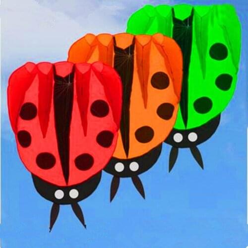 Free shipping large ladybug kite buggy animated kites for kids inflatable kite beautiful handle fish weifang kite factory