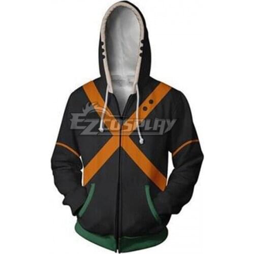 Boku No Hero Akademia Katsuki Bakugou Hoodie Coat Hoodie Top Jacket Halloween Adult Daily Wearing Cosplay Costume E001