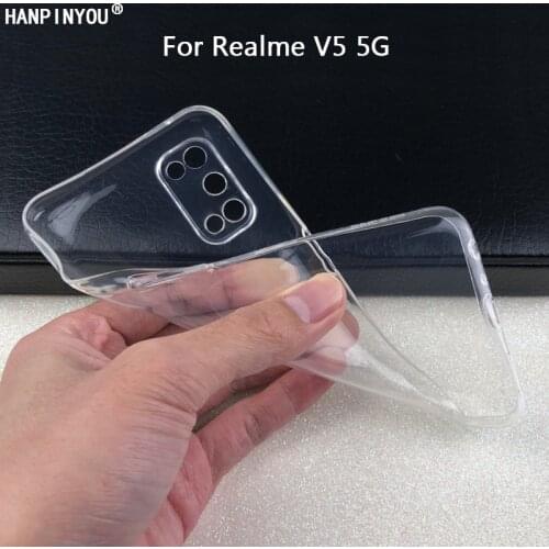For Oppo Realme V5 realmev5 5G 6.5" Slim Crystal Clear Transparent Soft TPU Back Case Protection Skin Camera Protect Cover