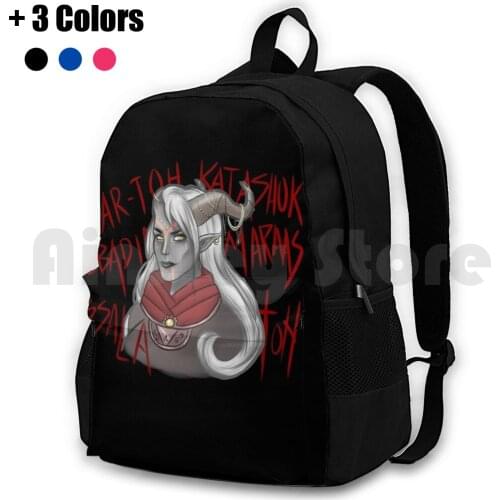 Fem Qunari Outdoor Hiking Backpack Waterproof Camping Travel Dragon Age Da Inquisition Qunari Qun Hera Herah Aadar Videogames