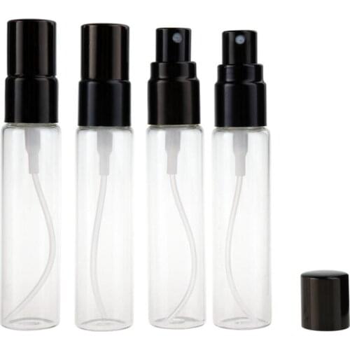 5ml Mini Spray Perfume Bottle Empty Transparent Refillable Perfume Sample Glass Vial Atomizer Container LX2730