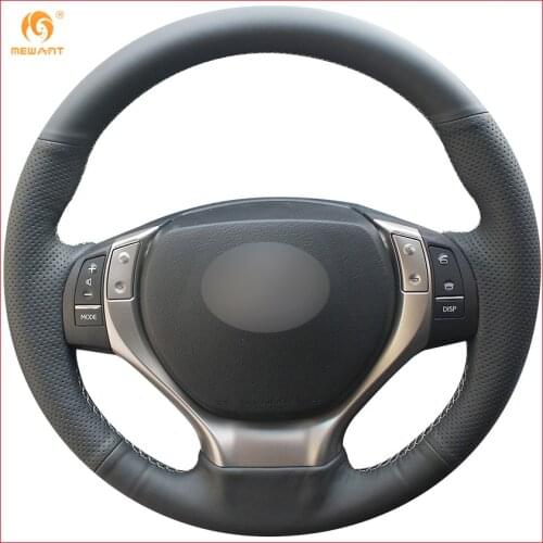MEWANT Black Artificial Leather Car Steering Wheel Cover for Lexus ES250 ES300h GS250 GS300h RX270 RX350 Interior Accessories