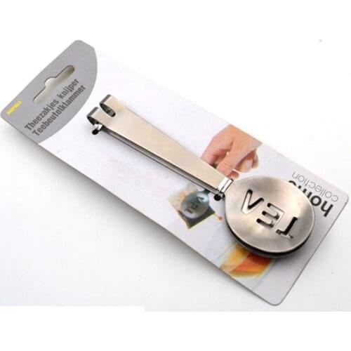 Reusable Stainless Steel Tea Bag Tongs Teabag Squeezer Strainer Holder Grip Metal Spoon Mini Sugar Clip LX4856