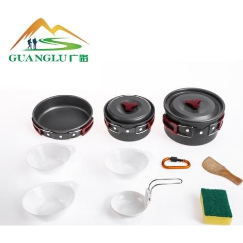 Outdoor Camping cookware set camping tableware cooking set travel tableware Cutlery Utensils hiking picnic set