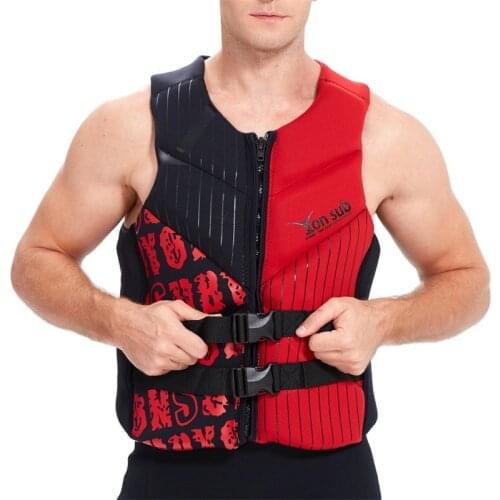 Neoprene Multi-Sport Vest Life Jacket for Men Woman Adults Safety Swimwear Surfing Water Skiing Motor Boating Buoyancy Clothes