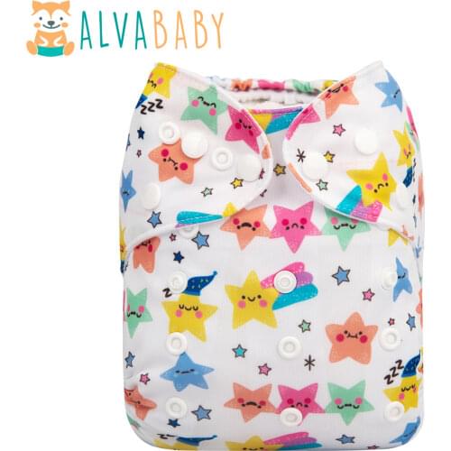 New Arrival! 2020 Baby Cloth Diaper ALVABABY Nappy with 1pc Microfiber Insert