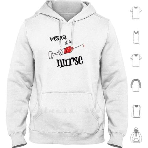 Weapon Of A Nurse-Gift For Nurse Hoodie Long Sleeve Nurse Needle Blood Medic Health