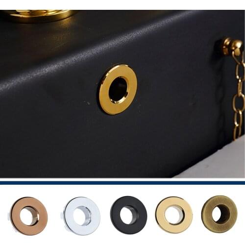 Bathroom Sink Overflow Cover Round Hole Overflow Ceramic Basin Pots Copper Insert Basin Accessory Gadgets Fixture Improvement