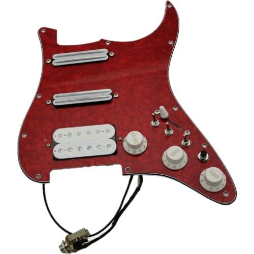 Prewired loaded Pickguard Guitar Pickups Humbucker Pickups Alnico 5 HSS Wiring Harness Push-Pull Single Cut Set For /Strat
