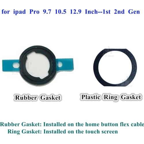 1Pcs Home Button Rubber Gasket for ipad Pro 9.7 10.5 12.9 1st 2nd 3rd Gen Air 3 Home Button Plastic Ring Gasket Replacement Part
