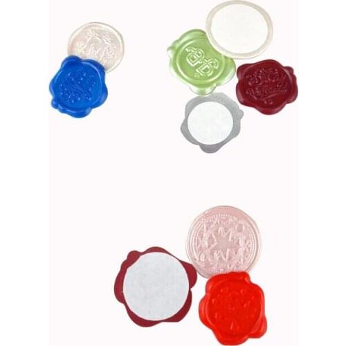 40 colors muti sizes self adhesive sealing wax seal sticker custom logo design for wedding invitation and packaging