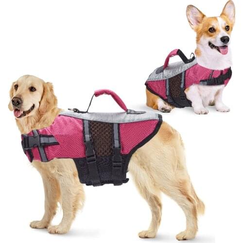 Pet Life Jackets Summer Clothes Dog Float Coat Saver Swimming Preserver Swimwear Rescue Pet Life Vest for Small Large Dogs