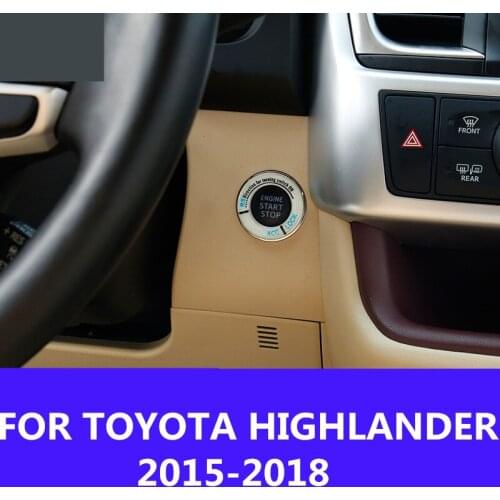 Luminous Car Ignition Key Ring Decor Sticker Car Styling Ignition Switch Protective Sticker FOR TOYOTA HIGHLANDER 2015-2018