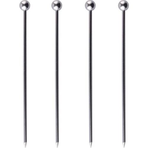 Spot hot selling stainless steel fruit sign, cake, pastry, salad, fruit pin, bar decoration creative cocktail sign