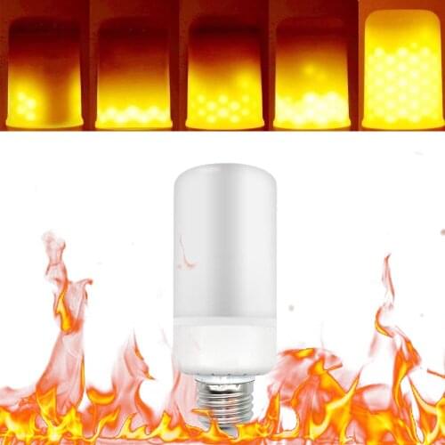 Tomshine LED Blaze Flickering Effect Light Bulb 3 Lighting Modes SMD2835 Decorative Lamp Bulb for Home Party Holiday