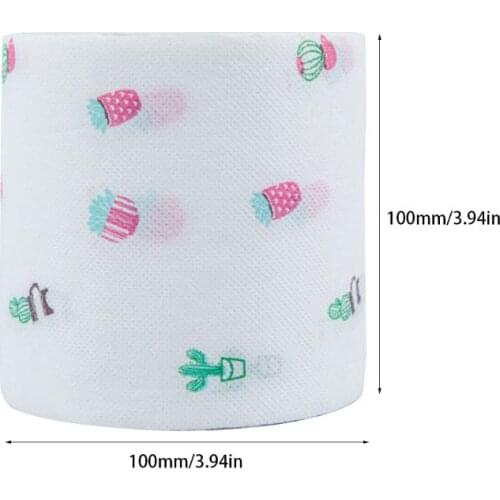 Funny Printed Pattern Toilet Paper 2 Layers 250 Sheets Wood Pulp Roll Paper Unscented Tissue for Home Bath Kitchen