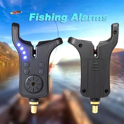 Waterproof carp fishing bite alarm set wireless fishing alarm 1+4 set with sound LED energy-saving ABS fisherman bite alarm