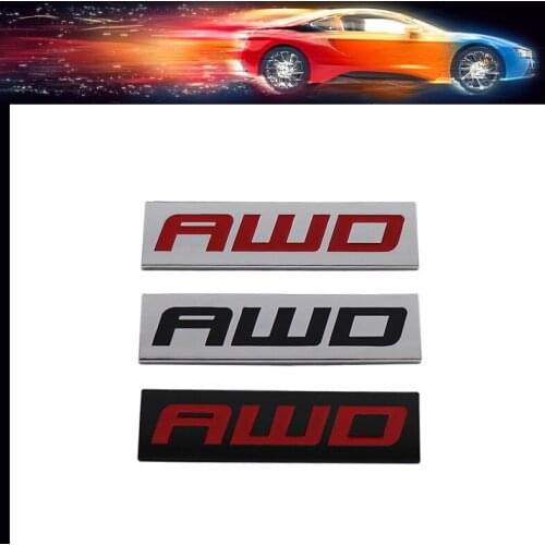 Premium AWD All Wheel Drive car Engine Hood Fender trunk Tail Rear Bonnet Nameplate Decal Emblem Badge Sticker for Universal
