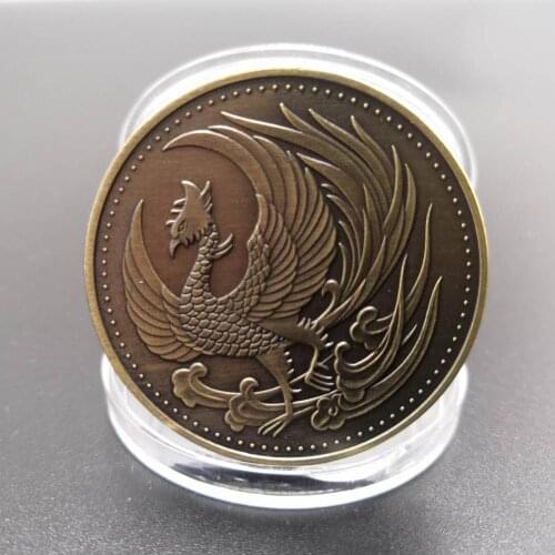 Japanese Traditional Culture Phoenix Commemorative Coin Japan Bird Scales Wishing Phoenix Coins Collectibles Art Craft Gift