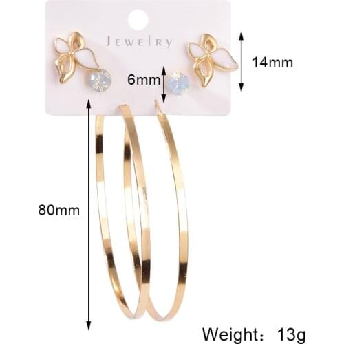 Hoop Earrings Stud Earrings For Women 2021 Circle Earring Charms Minimalist Jewelry orecchini donna cerchio