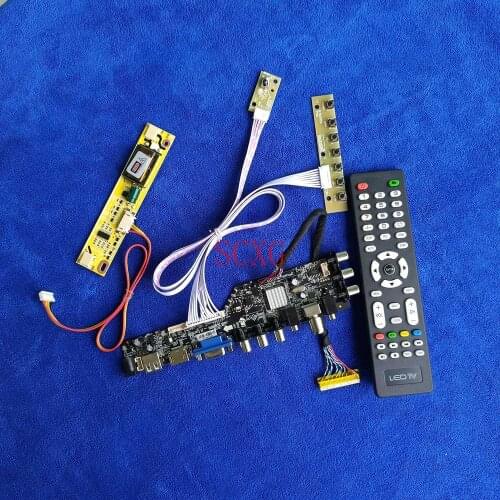 LCD matrix drive board LVDS 30 Pin DVB Signal Digital 2-CCFL Fit LM171W02/LM171WX3/LP171WP3 HDMI-compatible USB VGA 1440*900 KIT