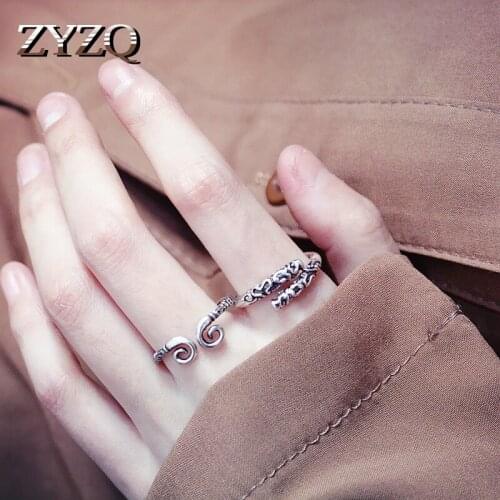 ZYZQ Unique Design Chinese Style Monkey King Accessories Open Finger Rings Meaningful Proposal Engagement Rings FOr Women