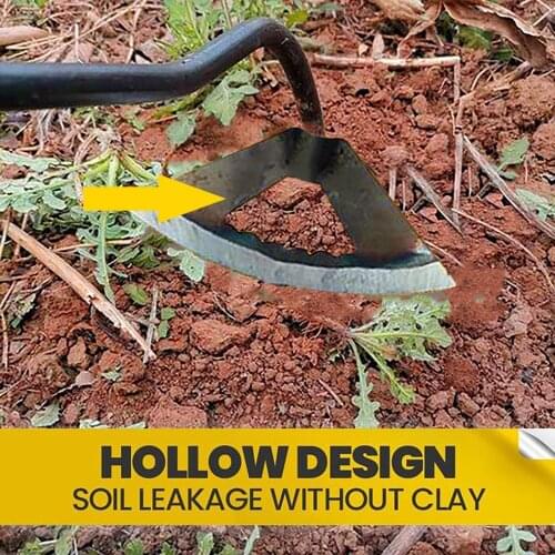 1pc Hoe All-Steel Hardened Hollow Hoe Garden Edger Weeder Hand Vegetable Sowing Weeding Accessories Garden Agriculture Tools
