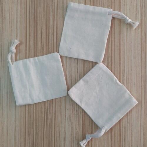 100pcs High quality cotton drawstring jewelry pouch custom 15x20cm gift dust bag for cosmetic hair dryer storage and packaging