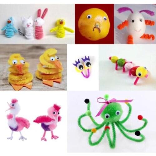 168Pc Colorful Self-adhesive Googly Wiggle Eyes Stick Scrapbooking Crafts Projects Children Educational DIY Toys Art Craft