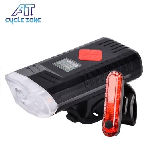 3 LED Powerful Bicycle Bell Light Front Cycling Headlights for Bicycles USB Motorcycle Lamp Mtb Bike Mountain Bike Accessories