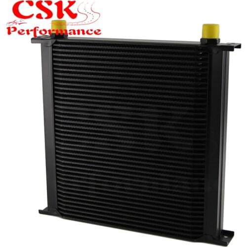 40 Row AN10 Aluminum Engine & Transmission Oil Cooler Black