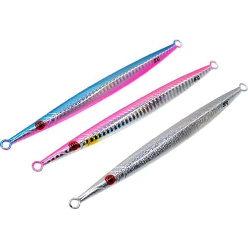 5PCS Mini Fishing Fish Jigging Jig spoon Lure Feather Hook baits 60g