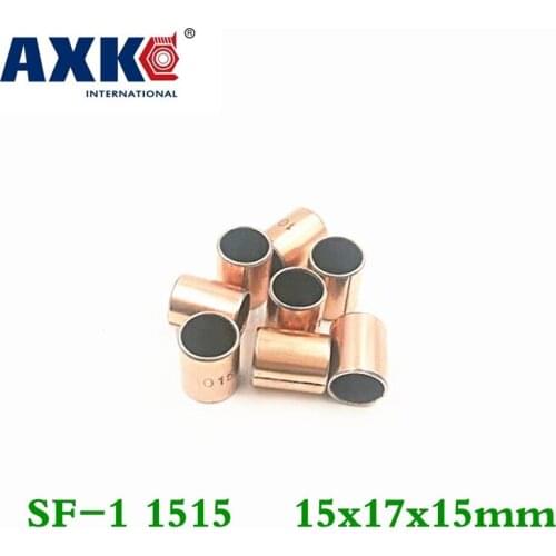 Axk 50pcs Sf-1 1515 15x17x15 Mm Self Lubricating Composite Bearing Bushing Sleeve Free Shipping Sf1