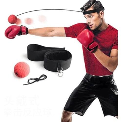 Boxing Reflex Speed Punch Ball MMA Sanda Boxer Raising Reaction Force Hand Eye Training Set Stress Gym Boxing Equipment
