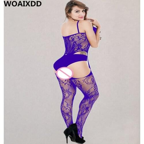 Open Crotch Elasticity Body Stockings Teddies Bodysuits Catsuit Sexy Lingerie Porn Babydoll Sling Fishnet Underwear Costumes