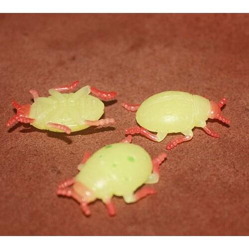 Simulated insect model toy plastic animal scene ornaments luminous Qixingpiao insects10pcs/set