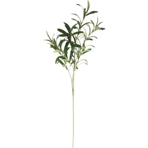 Artificial Flower Vivid Olive Branch Non-Fading Decorative Faux Silk Flower Durable Simulation Green Plant Home Decorating