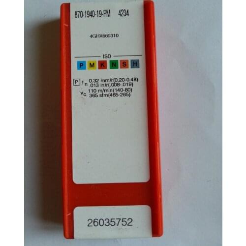 2PCS CARBIDE INSERT 870-1940-19-PM 4234