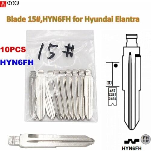 KEYECU 10pcs/lot KEYDIY Universal Remotes Flip Blade 15# for KD Remote, HYN6FH for Hyundai Elantra, for Kia