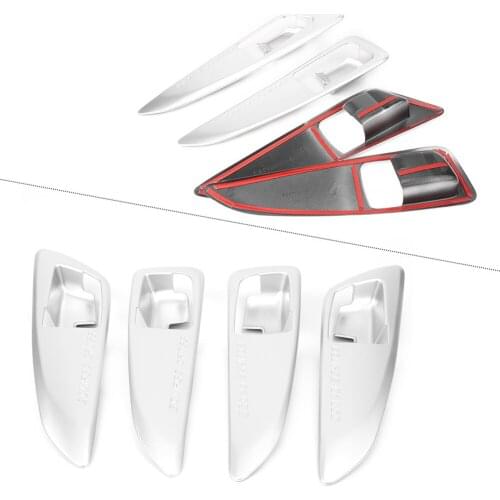 Door Handle Bowl Cover w/Smart Holes Inner Trim for Mitsubishi Eclipse Cross 2018 ABS Plastic 4PCS/SET