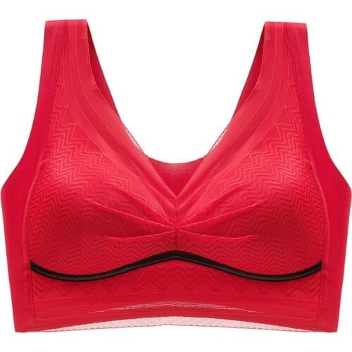 2021 Summer No Rims Thin Sexy Lingeries Underwears Women Bras Plus Size 7XL Lace Comfort Sleep Sport Ladys Vest