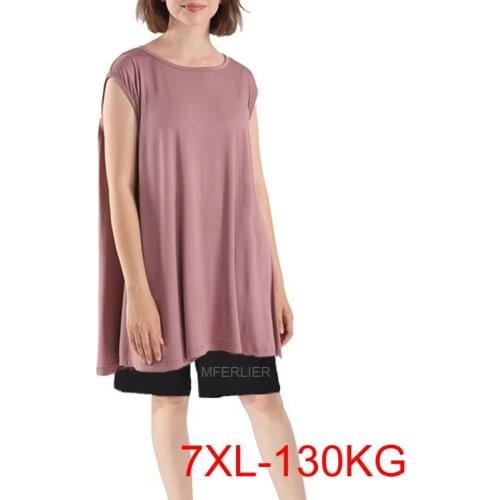 Summer Womens Pajamas 5XL 6XL Bust 150cm Sleepwear Plus size Women Sets