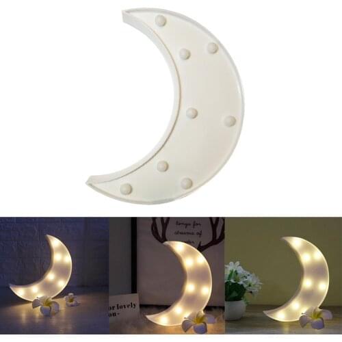 Cute 3D LED Night Light Moon Wall Desktop Kids Room Nursery Lamp Gift