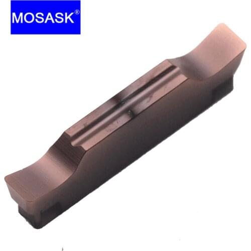 MOSASK MGGN 10pcs MGGN300 ZP15 CNC Lathe Turning Tool Grooving Stainless Steel Processing Cut Off Tungsten Carbide Inserts