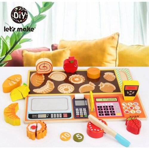 LetS Make 1set Wooden Magnetism ChildrenS Toy Utensils Play House Fruit Cut Toy Simulation Vegetables Kitchen Educational Toys