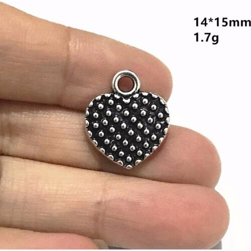 BULK 30 Zinc Alloy Medical Heart Charms Antique Plating Caduceus Pendant for DIY Jewelry Bracelets 14*15mm 1.7g