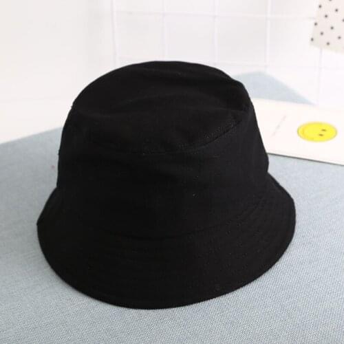 Cotton Solid Color Bucket Hat Fisherman Hat outdoor travel hat Sun Cap Hats for Children boys and girls 04